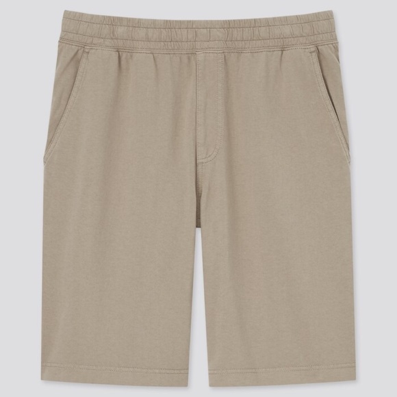 Uniqlo - Washed Jersey Easy Shorts - Brown/Taupe - Mens M - Picture 1 of 5